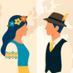 Украина и Германия в национальных костюмах — сравнение стран по площади и культуре