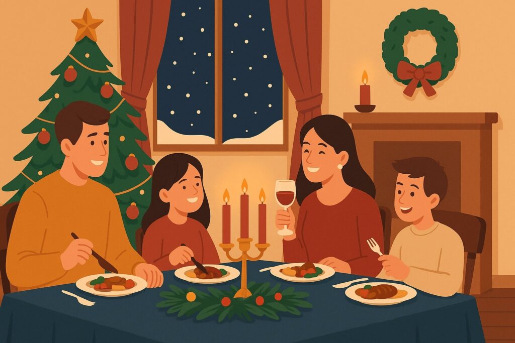 Семейные традиции и рождественский на рождество в Германии