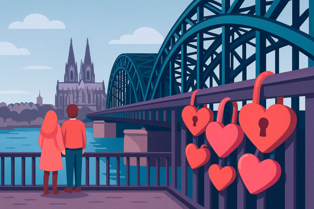 Замки-«сердечка» на Кельнському мосту — символ вічного кохання в Німеччині