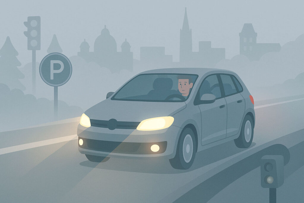 Использование света в плохих погодных условиях в Германии