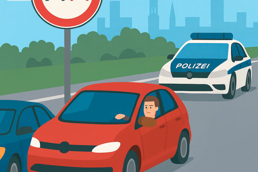Штрафы за неправильный обгон в Германии: баллы и ответственность
