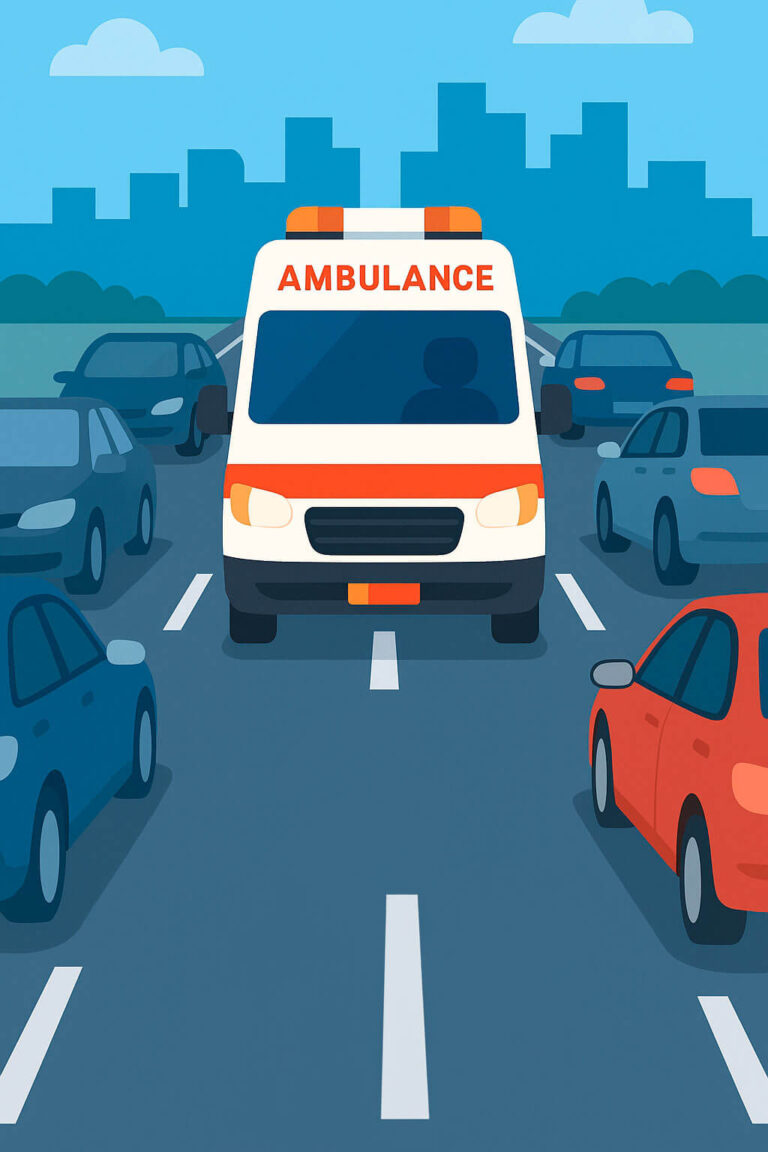 Штраф за отсутствие коридора безопасности (Rettungsgasse) в Германии