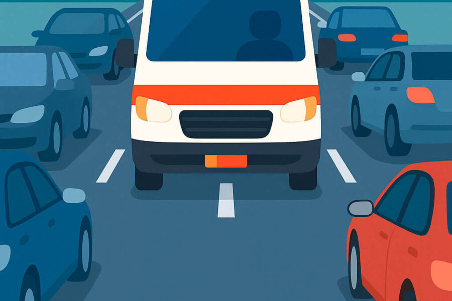 Штраф за отсутствие коридора безопасности (Rettungsgasse) в Германии