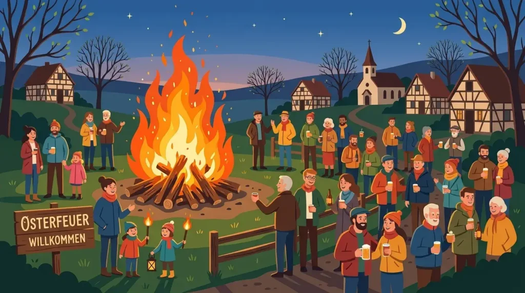Пасхальный костёр в Германии (Osterfeuer)