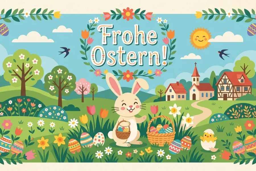 Пожелания и поздравления с Пасхой на немецком