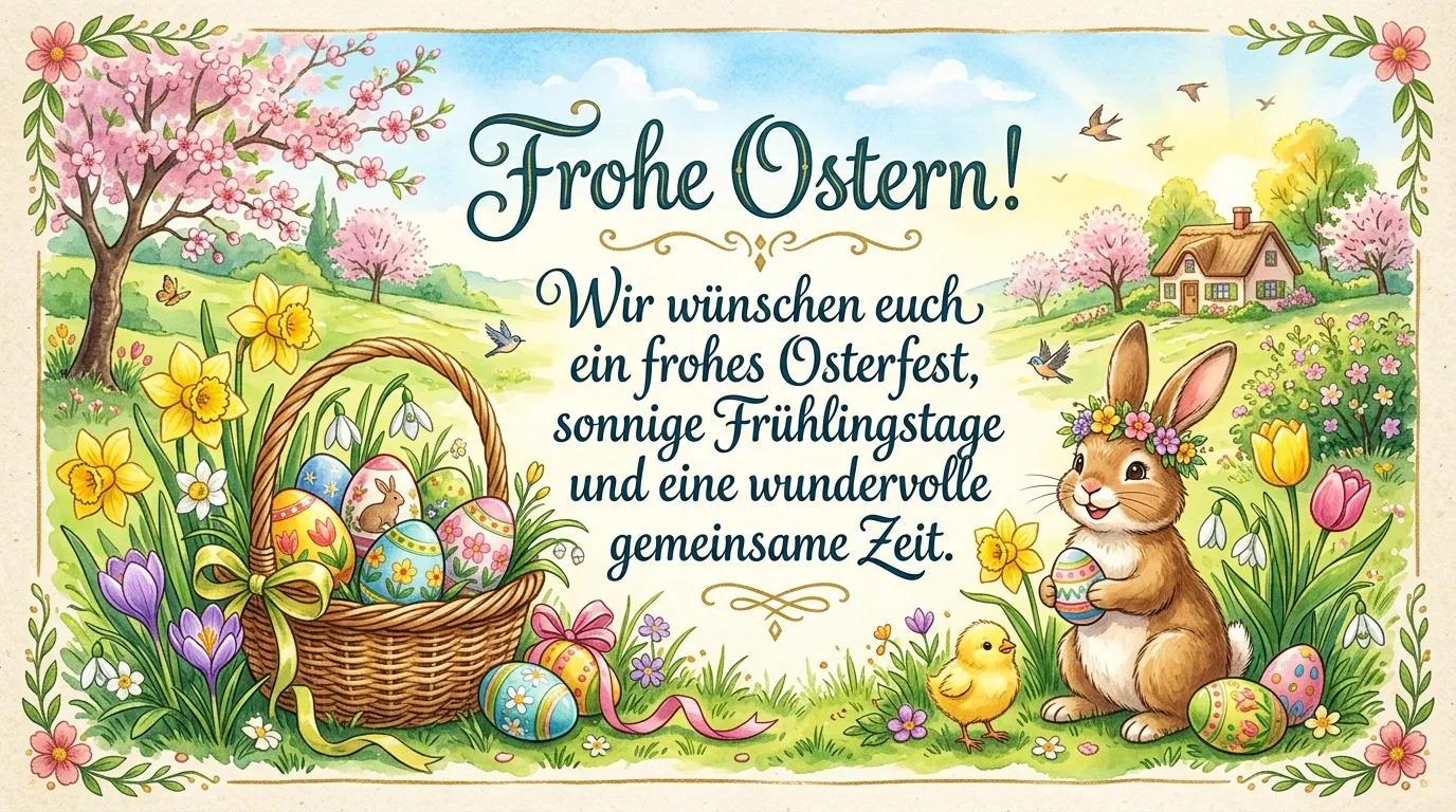 Что написать в пасхальной открытке. Поздравляем с Пасхой на немецком.